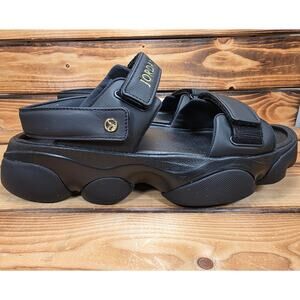 Jordan Deja Sandal FN5036-001 Women’s Size 11 Black Metallic Gold Retro OG